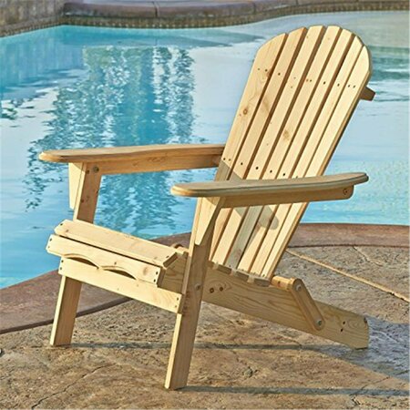 W UNLIMITED Lavendar Breeze Outdoor Patio Garden Adirondack Chair, Natural Brown WBD-BAC001NC